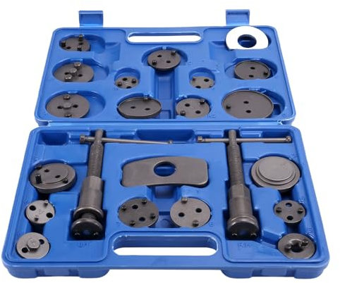 Qussedser 22pcs Heavy Duty Disc Brake Piston Caliper Compressor Rewind Tool Set & Wind Back Tool Kit for Brake Pad Replacement