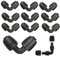 mohito 10 pezzi Conector de Manguera de riego por Goteo,Accesorios de Riego por Goteo Adaptador,Codo de línea de Goteo,Montaje sin Herramientas Reutilizable para jardín césped huerto Negro