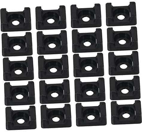 Hemobllo 120pcs Saddle Tie Mount Cable Tie Mount Screw Fix Seat Nylon Wire Holder for Wire Bundle Holder for Under Desk