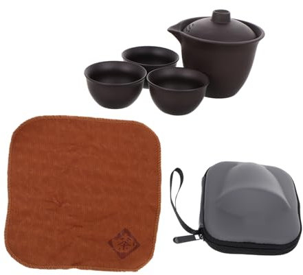 OUNONA 1 Juego Juego De Té De Viaje Taza De Té con Infusor Tetera China Taza De Té De Arcilla Morada Taza De Té De Porcelana China Olla De Barro Morado Tetera Antigua Cerámica Café