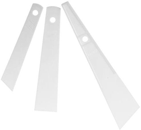 Homoyoyo Leather Glue Spreader Tool Set 3pcs White Plastic Handheld Smearers for Leathercraft DIY Crafting Accessories UK