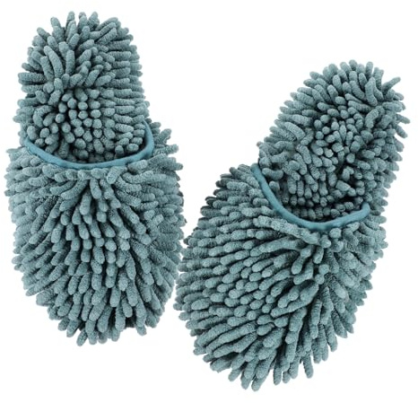 Anneome Pantuflas Reutilizables para Fregar Cómodas Pantuflas para Barrer El Hogar Lavables y Prácticas para Fregar El Polvo para Usar Al Barrer y El Piso