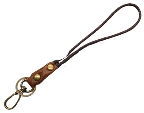WENYOG Cordino per Cellulare Laccetto da collo in pelle for cellulare, badge, chiavi, porta carte di credito, portachiavi, cordino polso(23cm lanyard)