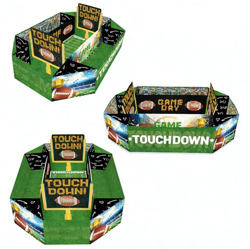 yeeplo 3 Stück Snackstadion, NFL Snack Helmfootball Geschenke für MännerAmerican Football Snack Stadium, Super Snack Stadion Superbowl Deko für Football Bowl Party oder als Geschenk,