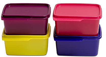 Tupperware Square Refrigerator Container Keep Tab 500ml 4pc