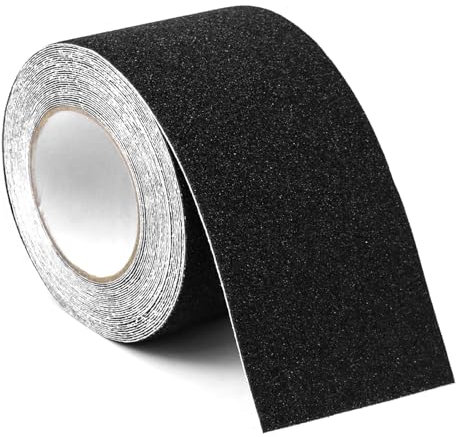 TONAUP Antirutsch Klebeband, 10cm x 10m High Grip Anti-Rutsch Treppenstufen Band, Rutschfest Wasserdicht Streifen mit Selbstklebend für den Innen-und Außeneinsatz Geeignet, Schwarz