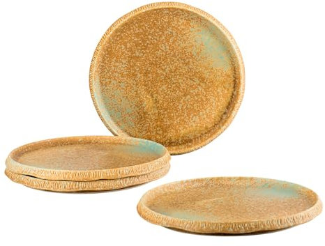 Henten Home Juego de platos llanos, platos llanos, platos de cena, platos de pasta, platos de desayuno, platos de postre, 24 cm, para 4 personas