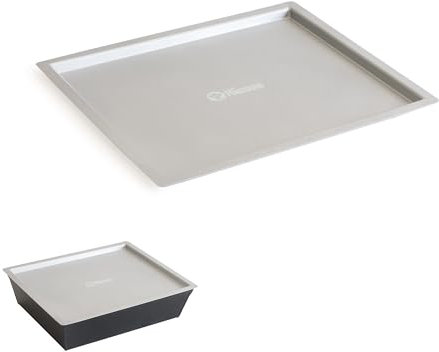 Chef Pomodoro Detroit Pizza Pan Lid – 8 x 10-inch (20.3 x 25.4 cm) – Designed Detroit Pizza Pan, Holds Heat & Humidity, Stackable, Prevents Drying, 1.5mm Thick Aluminum