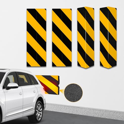 SDLDEER 4 protectores de pared de garaje, 40 x 12,5 x 2 cm, autoadhesivos, para puerta de coche, protección de pared de garaje, protección para cantos de puertas, de espuma EVA para la protección de