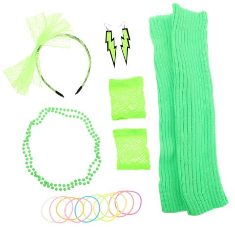 LIFKOME 1 Satz 80er-jahre-retro-accessoires Stirnband Ohrringe Halskette Für Party Kostümaccessoires Neon-mode Für Damen