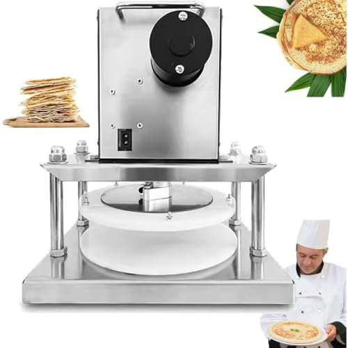 Kommerzielle elektrische Pizzateigpresse 8,6 Zoll – Elektrische Teigrolle zum Pressen von Pizza, handgehaltenen Kuchen – Gebäckmaschine