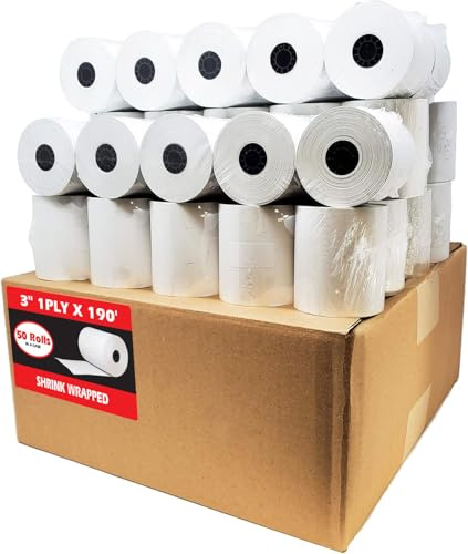 Star SP700 Kitchen Printer Paper (50 Rolls) 3 x 190' ft 1 Ply Bond (Non-Thermal) Receipt Paper POS Cash Register Paper for TMU200 SRP275 from BuyRegisterRolls