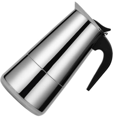 MUELODSIC Caffettiera in Acciaio Inossidabile Manico Termoisolante per Uso Interno su di Cottura Valvola di Sicurezza per Pressione Regolata Design Moderno e Robusto per Cucina a Induzione