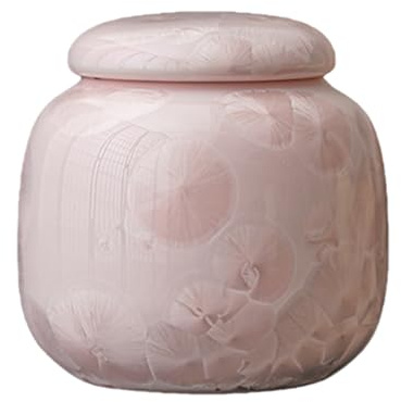 Duuclume Urna para cenizas de mascotas para gatos y perros - Cerámica sellada con esmalte cristalino, recipiente conmemorativo y recuerdo de cenizas a prueba de humedad, ataúd para mascotas (Rosa)