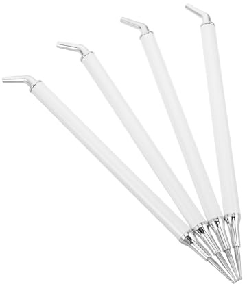 Generic 4 St Dubbeländade Nagelpennor med Självhäftande Kristallplockare Precisionsverktyg för Nageldekoration och Diy-mönster Kompatibla med och Pärlor för Manicure och Hantverk