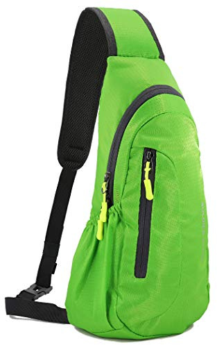 Gisdanchz Wasserdichte Nylon Sling Bag Rucksack Brusttasche Klein Herren Damen für Sport, Reisen usw