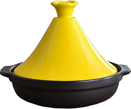 30Cm Tagine Cooking Pot with Lid|Smoke-Free Non-Stick Cookware Saucepan|for Most Open Flame Cookware (Color : B)