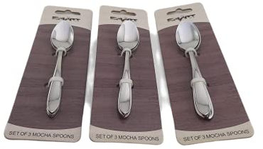 Juego, Set 9 cucharillas de Café, Postre para tu Cocina, Vajilla 9 PCS para Postre o Café, Cucharas Moka
