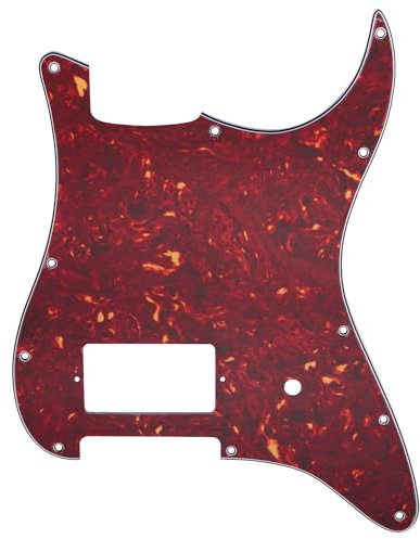 Musiclily Pro 11 Löcher 1 Humbucker Pickguard 4-lagig Vintage Tortoise | für Fender USA/Mexico Tom Delonge Strat Style E-Gitarre