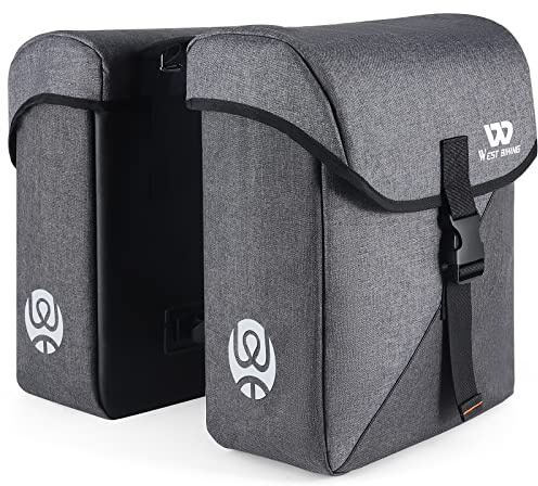 HONGYEA 35L Large Bicycle Double Pannier Bag for Rear Rack With Waterproof Rain Cover - Cycling, Touring, Travelling, Commute and Picnic