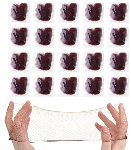 Prasacco Retine per chignon, 20 retine per capelli invisibili da 20 pollici, riutilizzabili, in nylon, per chignon, invisibili, con bordo elastico, reti per chignon da balletto (marrone)