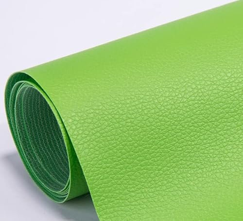 Adesivo in pelle artificiale PU, patch di riparazione in pelle impermeabile, pelle adesiva per tappezzeria (verde chiaro)