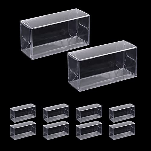 YWNYT 10 Unidades de Vitrina Transparente, Caja de exhibición de Coche de Juguete, Caja Transparente de PVC, Vitrina de protección a Prueba de Polvo, Vitrina para Modelo de vehículo 1:24 o 1:32