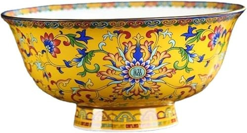 Suppenschüssel, Reisschüssel, Frühstücksschüssel, Chinesische Alte Palast Stil Porzellan Reisschale, Brei Schüssel, Suppe Bowl15,5 cm 6,1 Zoll Haushalt Keramik Schüssel Palast Stil Emaille Farbe China