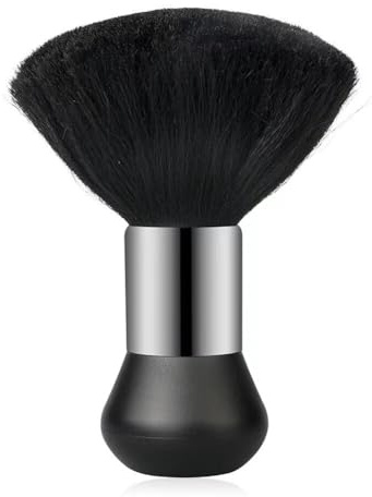 Surakey Pennello grande per cipria, pennello per trucco, testa tonda, morbido, blush, fondotinta, Kabuki, pennello professionale per cipria, pennello per cosmetici denso, cipria per fard, nero