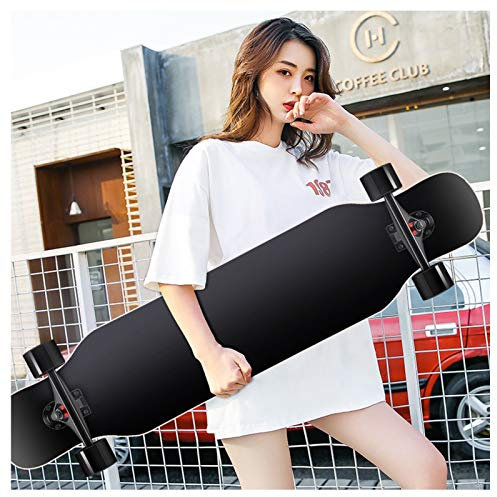 RajoNN Longboard-Skateboard, 43 Zoll, 8-lagiges kanadisches Ahorn-Drop-Through-Longboard für Kinder, Jungen, Mädchen, Jugendliche, Anfänger, kompletter Skateboard-Cruiser für Cruising, Carving,