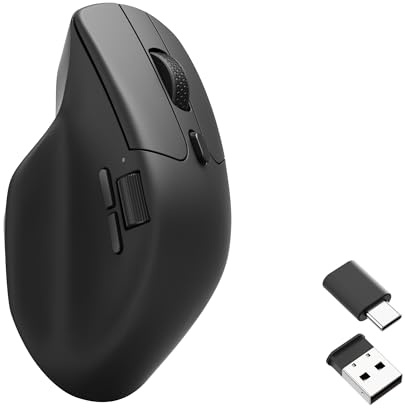 Keychron M6 Mouse Mano Destra Rf Wireless + Bluetooth + Usb TypE-C Ottico 26000 Dpi (m6-A1 Ult Silent Wireless Mouse Bk)