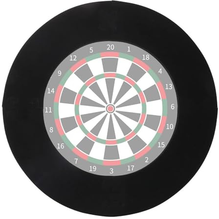 Generic Dart Board Protector, Black EVA Dart Target For 18-Inch Dartboards, 45cm Diameter, 5-Piece Splicing, 385g, Set of 1