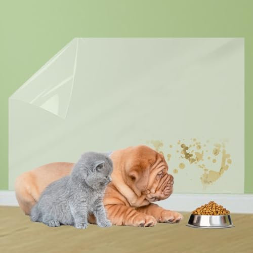 8pcs Wall Protector Self Adhesive 15X30cm Clear Plastic Sheet Splash Back for Kitchen Walls Bathroom Sink Transparent Static Cling Protective Film Office, Sofa, Chair Back, Door, Furniture Stickers