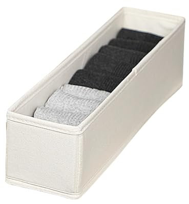 Organizzatore di biancheria intima per calzini, vassoio di stoccaggio lungo,Contenitori impilabili in tessuto salvaspazio | Contenitori per calzini, accessori sottoveste