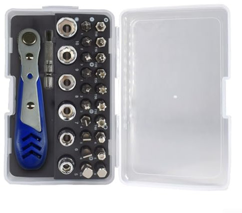 Juego de destornilladores hexagonales Torx de precisión con llave de trinquete en ángulo recto fácil de manejar, construcción