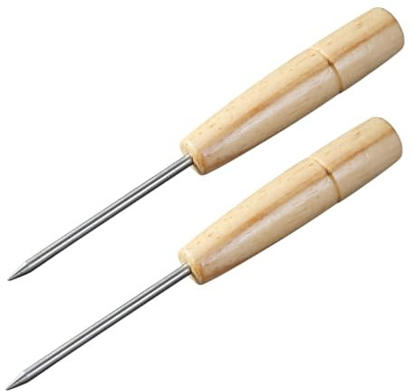 MOLUCKFU 2stücke Teiliges Eispickel Mit Holzgriff Eiswerkzeuge Brechen Und Chillen Von Getränken Ergonomisches Design Für Einfache Handhabung