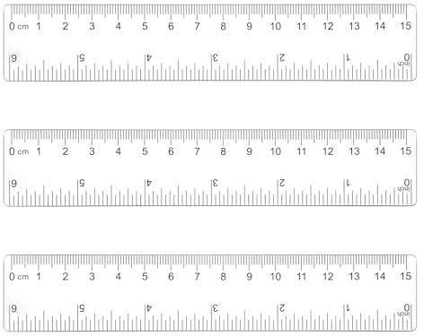 3 Pack 15cm Ruler Clear Rulers Small Straight Ruler with Centimeters and Inches, Plastic Shatterproof Measuring Tools for School, Office and Home (Clear, 15cm)