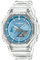 Casio GA-2100 COLOR Quadrante Orologio, Clear/Sky Blue, Tipo di bracciale