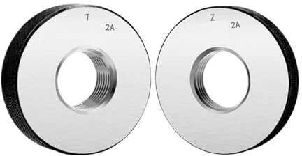 PULaif Calibro a Filo a Spirale, Set di calibri ad Anello filettato 2A Precisione Acciaio for Cuscinetti Misure Multiple Confezione da 1 Set Calibro Go No Go(1-20UNEF-2A)