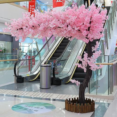Cerezos Artificiales Rosas | Decoración de Flores Artificiales | Árbol Grande de Seda Rosa Claro Hecho a Mano | Interior, Exterior, hogar, Oficina, Fiesta, Boda(7FT)