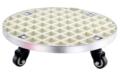 Chariot de jardinage en FRP robuste, capacité de charge 880 lb, chariot rond avec roues pivotantes de qualité industrielle et bordures en aluminium, idéal pour 67cm/26in