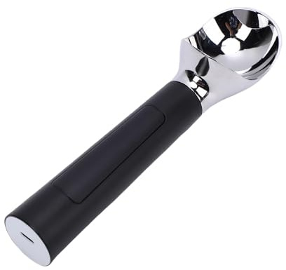 Denash Rechargeable Electric Heated Ice Cream Scoop, Electric Scooper for Hard Ice Cream, Easy to, Non Slip Grip Premium Zinc Alloy Ideal for Baking, with Long Lasting Battery