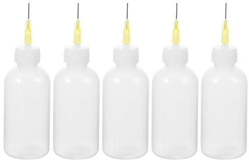 DEARMAMY 5 Stück Quetschflaschen Mit Nadelspitze Glasurflasche Für Keramikglasur Und Unterglasurwerkzeuge Präzisions-Applikatorflasche Zum Töpfern Basteln Kleben