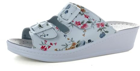 MEDICAL COMFORT 410 Sandales Sabots Mules Chaussons Chaussures en Cuir, Femme