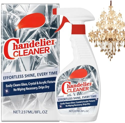 Chandelier Cleaner Drip Dry Spray,No Wipe Spray Away Dust Remover,No Wipe Dust Remover for Chandelier,Glass Cleaner Spray,Drip and Dry Chandelier Cleaning S-pray,Effortless Streak-Free Clean Finish
