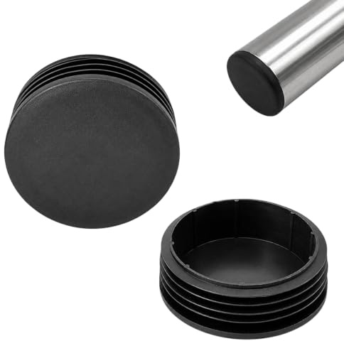 EUQWOSDD 110mm 4 Inch Blanking Cap, Heavy Duty Plastic Push Fit Soil Waste Pipe Plug, Round End Cap for Underground Drain, Furniture Legs, Fence Railings, Black
