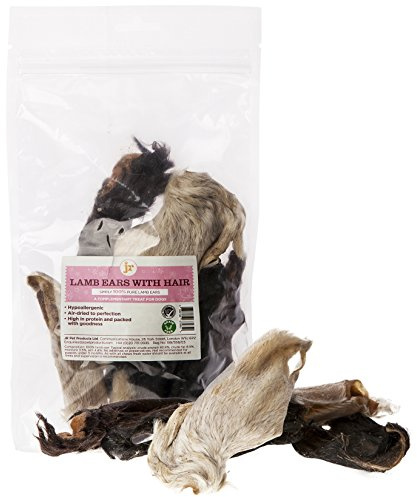 200g Lamb Ears With Hair Natural Hypoallergenic Dog Treat Chew Supplied By JR Pet Products