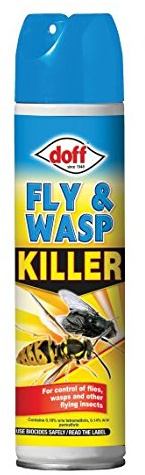 Doff 2 x Fly & Wasp Spray Killer 300ml Aerosol Fast Acting insecticide