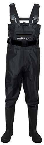 Night Cat Wathose Herren Damen Frauen Wathose mit Stiefeln Wasserdichte Atmungsaktive Crosswater Waders