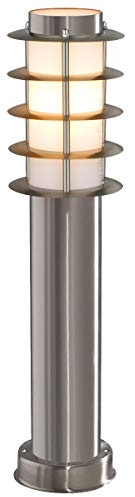 Modern Outdoor Bollard Light Garden Pathway Lamp Post Stainless Steel Opaque Diffuser ZLC316K with 9w LED E27 Warm Stick